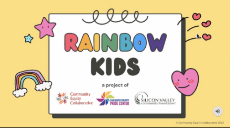 A project of rainbow kids is being held in the community.