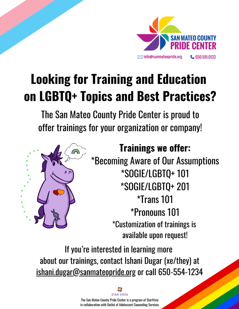 LGBTQ+ training and education offered.