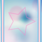 Pastel star on abstract gradient background.