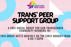 A poster for the trans peer support group.