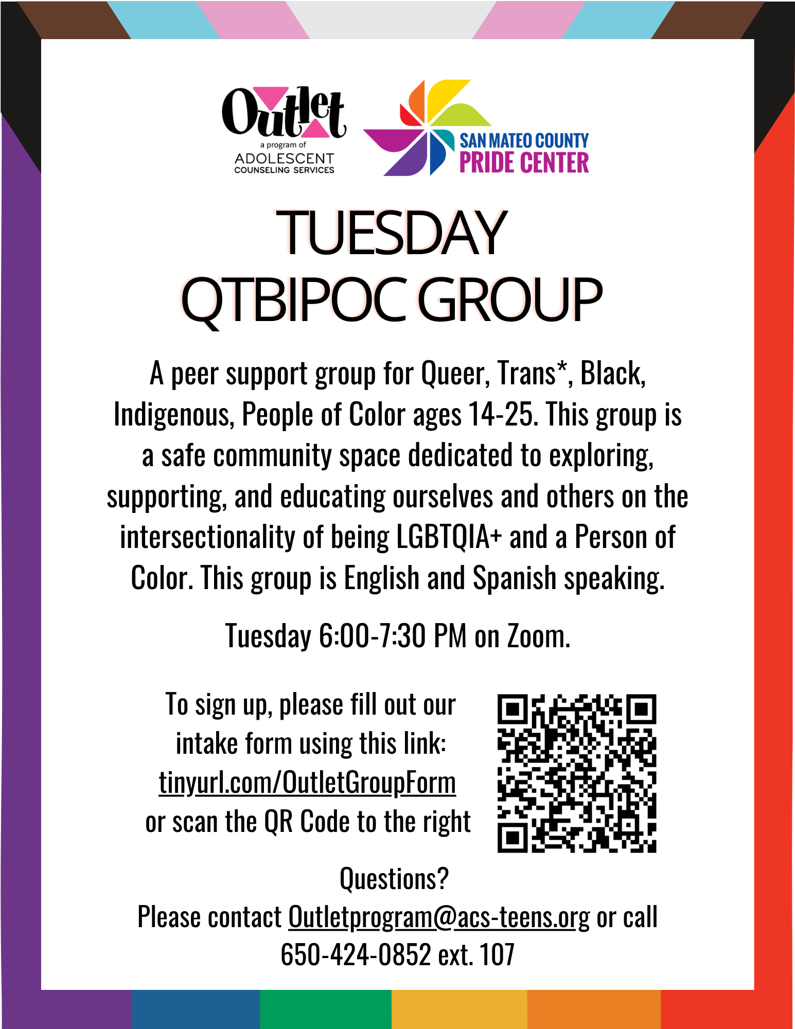 A poster for the queer, trans and black community group.
