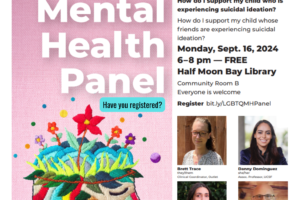 9/16 6-8pm LGBTQ+ Youth Mental Health Panel at Half Moon Bay Library