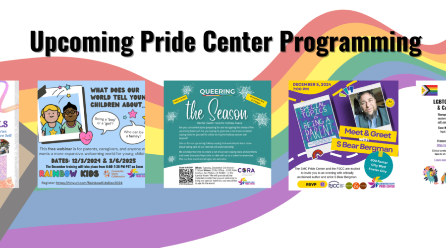 Pride Center upcoming events & support.