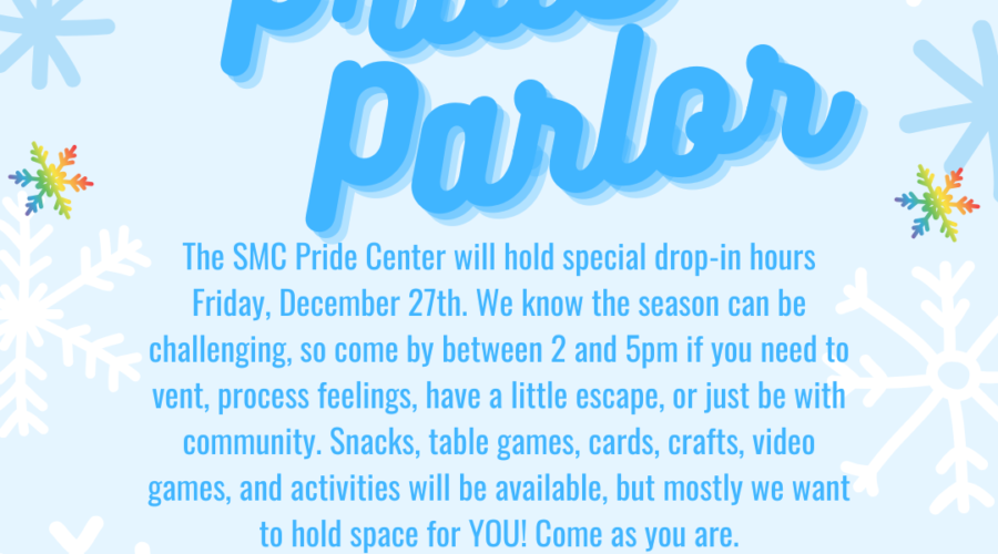 Pride Center drop-in: Dec 27, 2-5pm