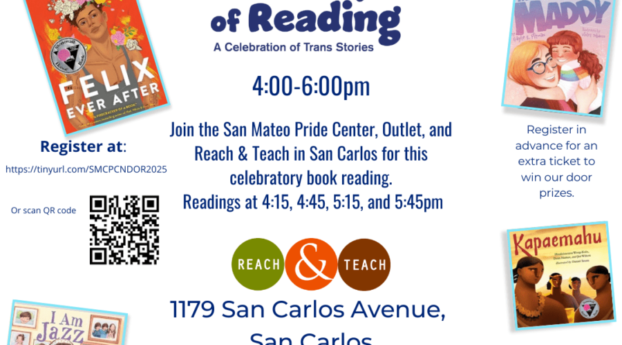 2/28 | National Day of Reading (4-6pm) at Reach & Teach with the San Mateo County Pride Center