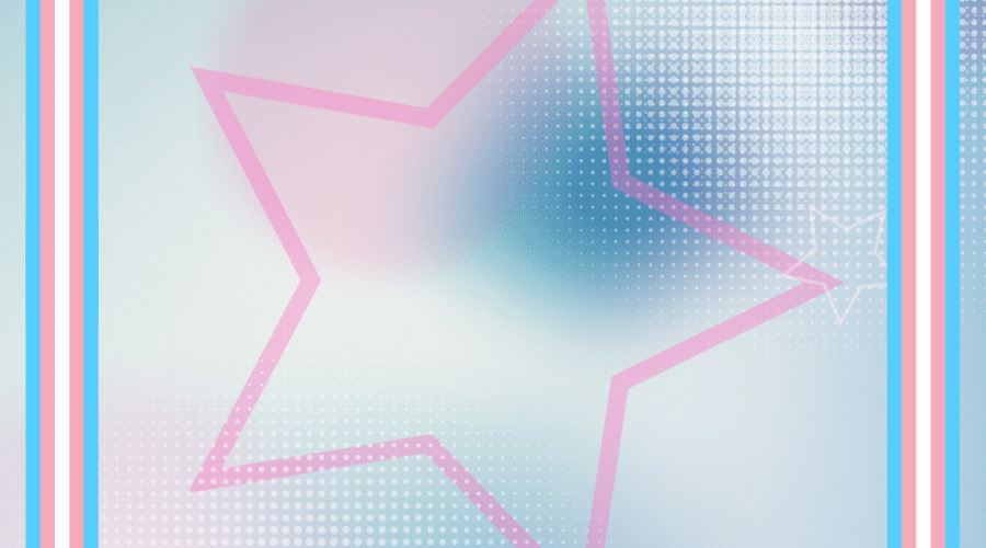Pastel star on abstract gradient background.